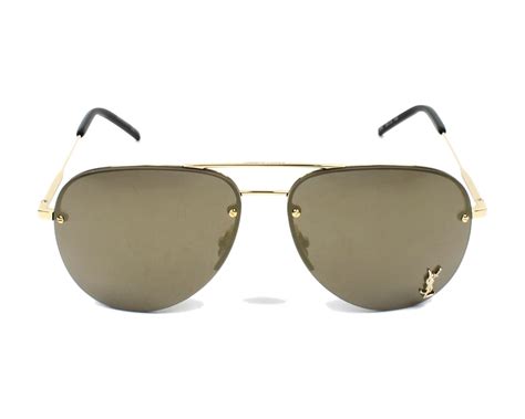 yves saint laurent classic 11 011 sungnlassees|Saint Laurent Gold Mirror Pilot Sunglasses CLASSIC 11 012 59.